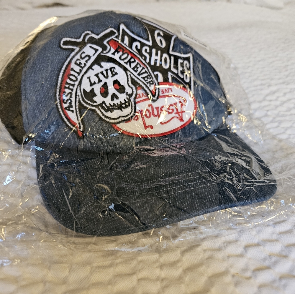 ASSHOLES LIVE FOREVERDenim Snapback Trucker Hat